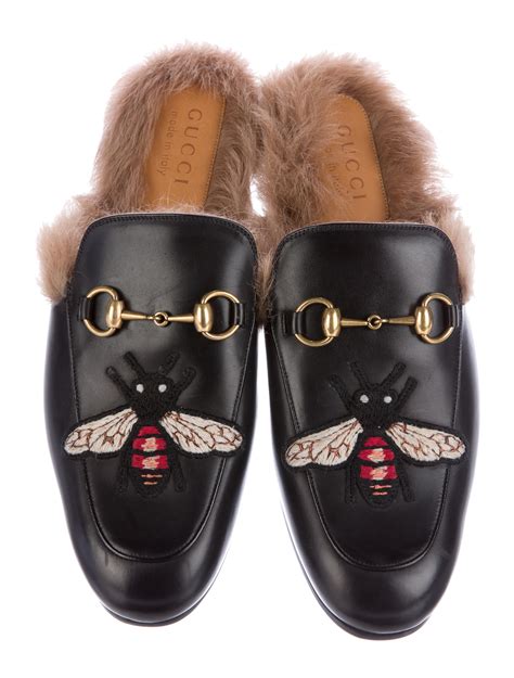 gucci fur slippers men.